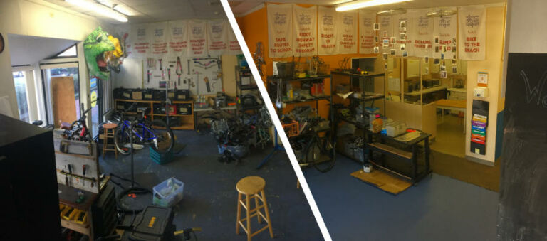 Bike Garage Before and After