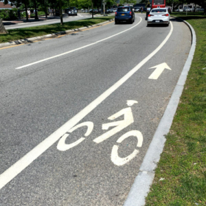 Bike lane road marking