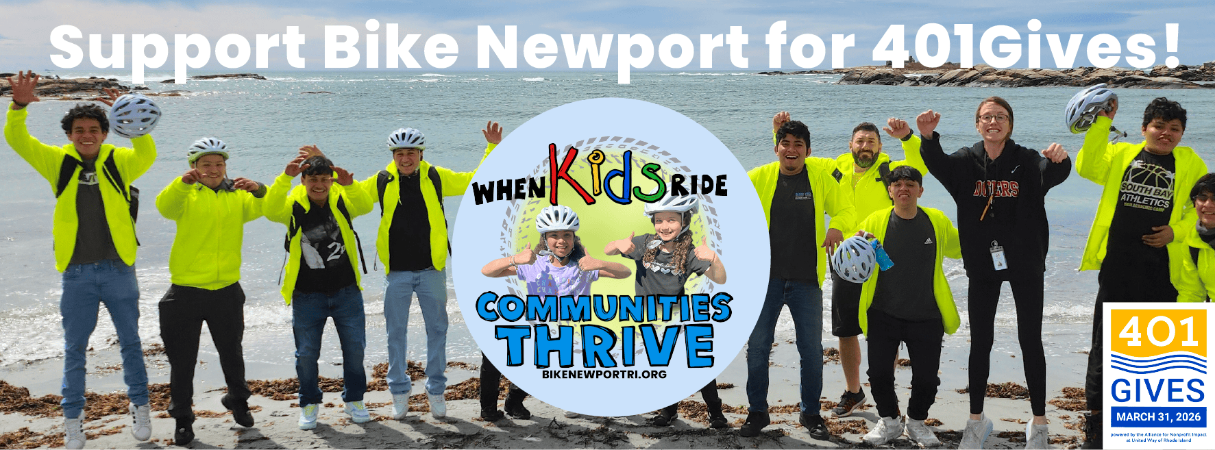 Group of diverse cyclists participating in a Bike Newport community ride, promoting inclusion and cycling advocacy in Newport.