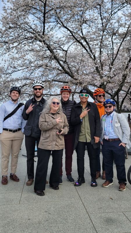 Diverse cycling advocates at the National Bike Summit 2026, emphasizing inclusion and community engagement in cycling advocacy.